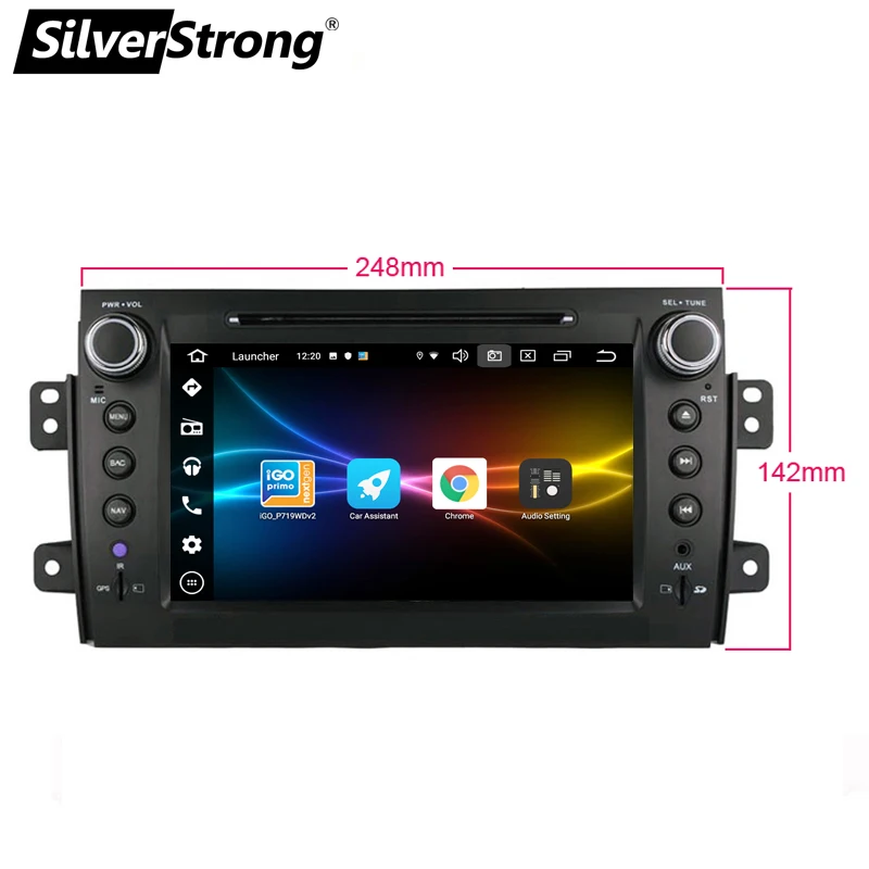 SilverStrong 8 дюймов ips матрица 2Din Android10.0 радио автомобильный DVD для SUZUKI SX4 MP4 MP3 радио для FIAT Sedici Navitel gps Navi