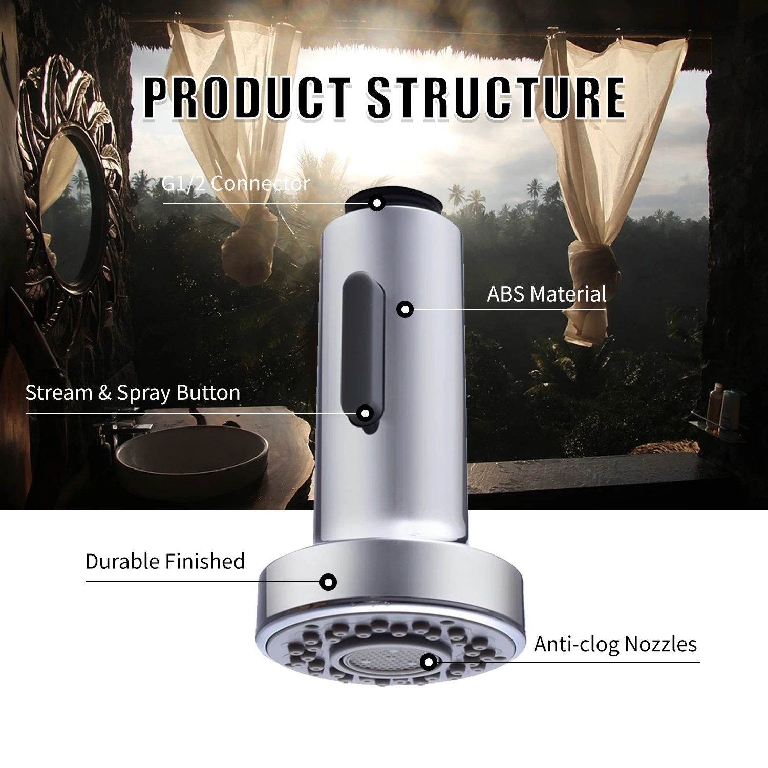 Фильтр распылитель для кухонного крана выдвижная насадка смесителя душа