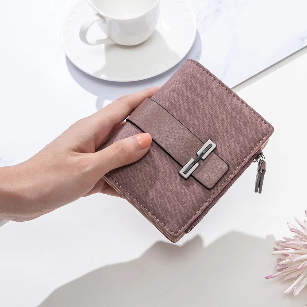 MIXY Wallet Fashion PU Women's Zipper Hasp Women Purses Solid Credit Card Holder Small For Ladies New | Багаж и сумки