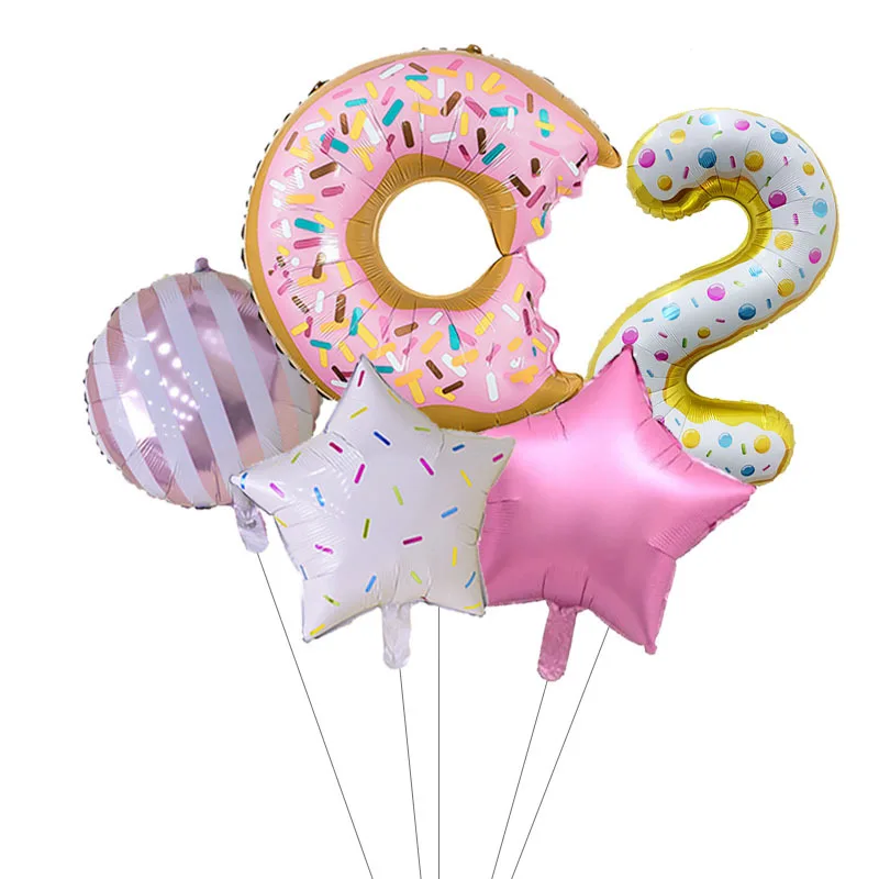 Новые Конфеты Пончик цифровой набор 32-дюймовый алюминиевой фольги шары День