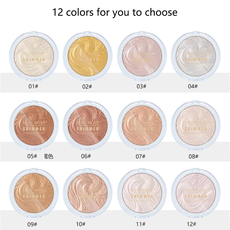 MISS ROSE хайлайтер зернистая пудра для макияжа Золотой блестящий Профессиональный