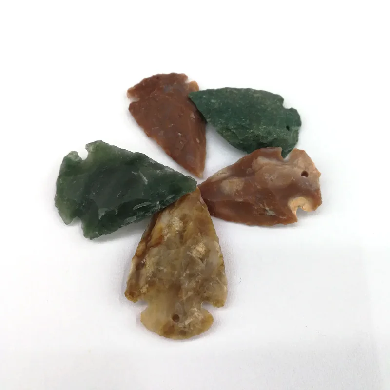 Модные необработанные драгоценные камни индийский агат Очаровательное ожерелье