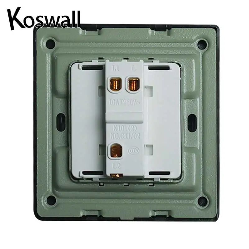 Роскошный переключатель Interrupteur черные кнопки выключатель света 1 комплект 2