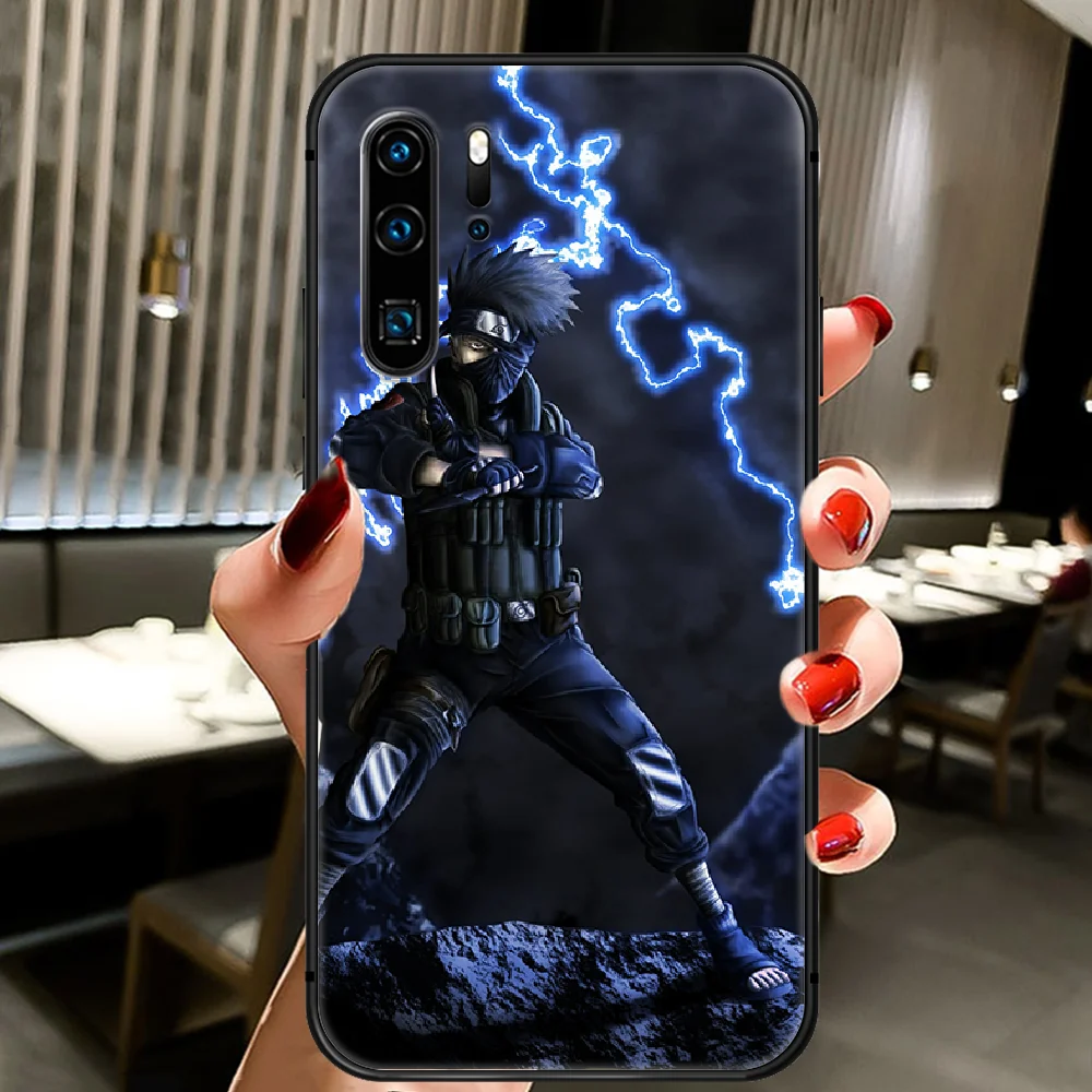 

Naruto Kakashi Anime Phone Case Cover Hull For Huawei P8 P9 P10 P20 P30 P40 Lite Pro Plus Smart Z 2019 black Cover 3D Etui