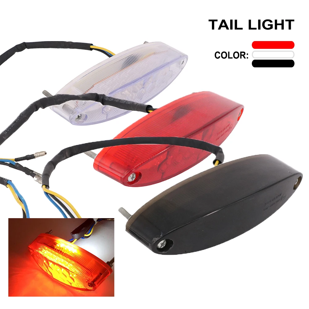 

12V Rear Signal Lamp Stop Red Taillight Braking ABS Light For ATV Dirt Bike Street Motorcycle