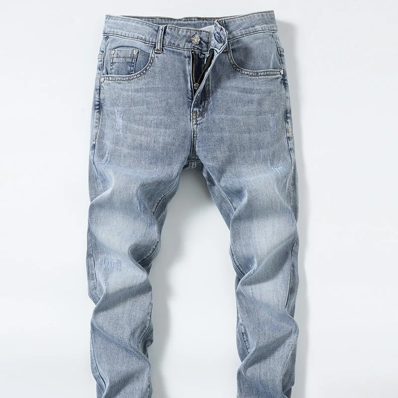 

New Korean pure color jeans for men in 2021