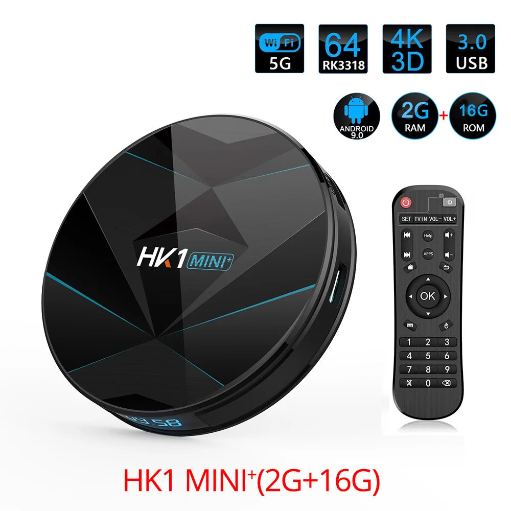 HK1MINI 2 16G Touyinger HK1 мини палка для селфи+ Android 9,0 ТВ коробка RK3318 Quad-Core 64bit Cortex-A53 2/4GB 16 GB/32 GB/64 GB 2,4G/Wi-Fi 5 ГГц Wi-Fi Bluetooth H.265 4K USB - Цвет: HK1MINI 2 16G
