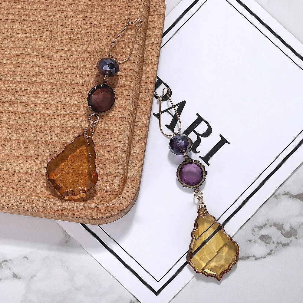 Геометрические длинные висячие серьги с кисточками для женщин Bijoux фиолетовый