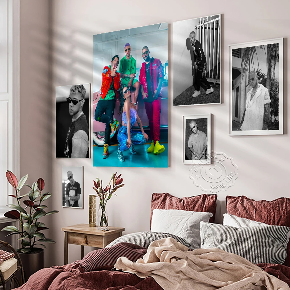 

Puerto Rico Singer Jhay Cortez Black And White Art Canvas Painting Poster, Handsome Boy Vintage Art Wall Picture, Fans Collectn
