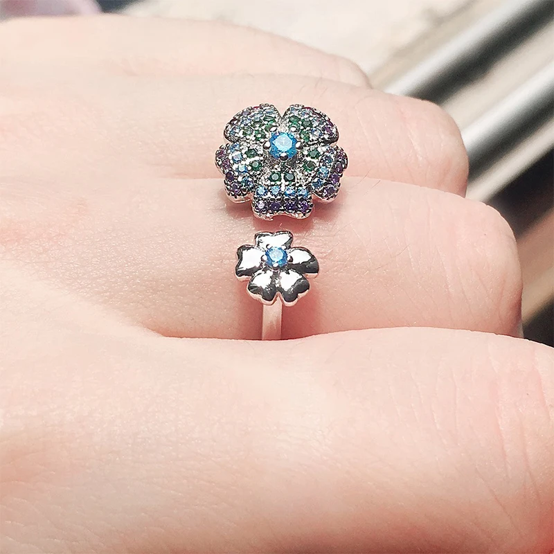 Высокое Качество Классический серебристый цвет кольцо для женщин набор модный