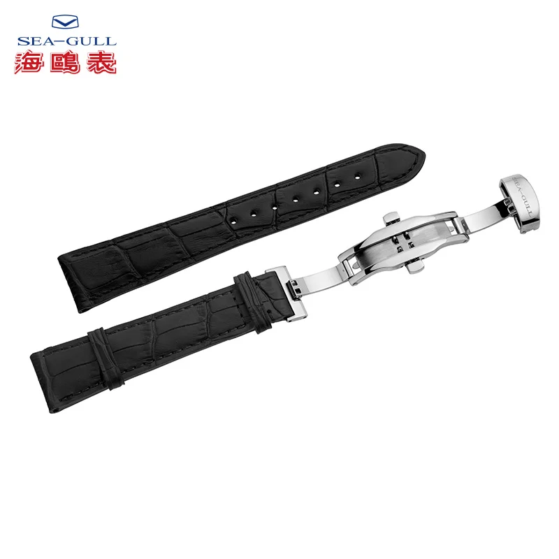 

22mm Seagull Watch Men's Watch Women's Original Strap Bracelet Butterfly Buckle Strap Watch Accessories