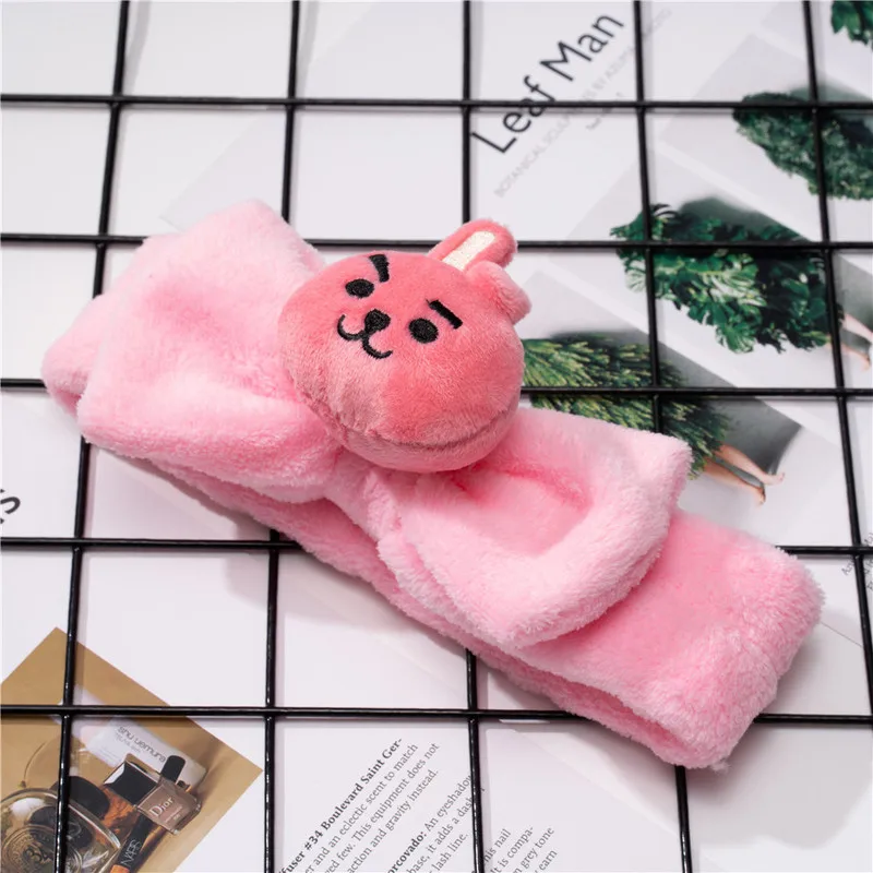 

NEW KPOP Star Group Bt Plush Hairband Peluches Toy Bangtan Boy Groups Plush Headband for Girls Face Washing Clean Makeup Tool