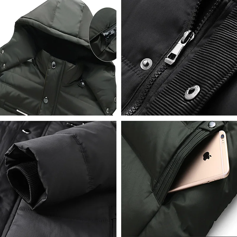 Новинка 2019 Мужская брендовая Толстая теплая зимняя куртка хлопковая подкладка