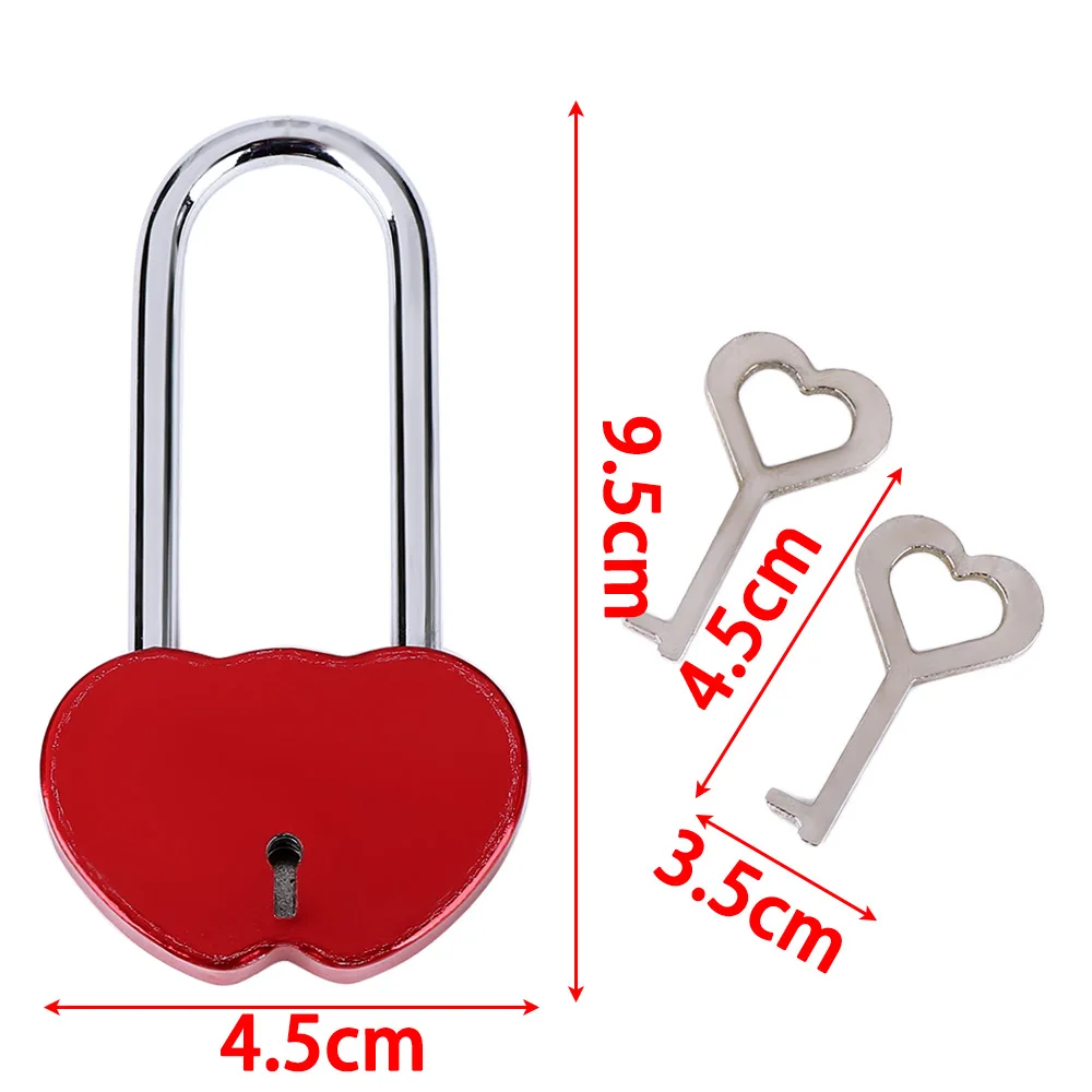 1 Pcs Heart Padlocks Vintage Metal Pad Lock with Two Keys For Jewelry Box Diary Book Suitcase | Обустройство дома