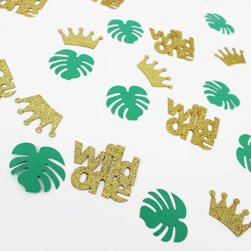 Блестящий конфетти первый год малыш мальчик девочка дикое сафари джунгли