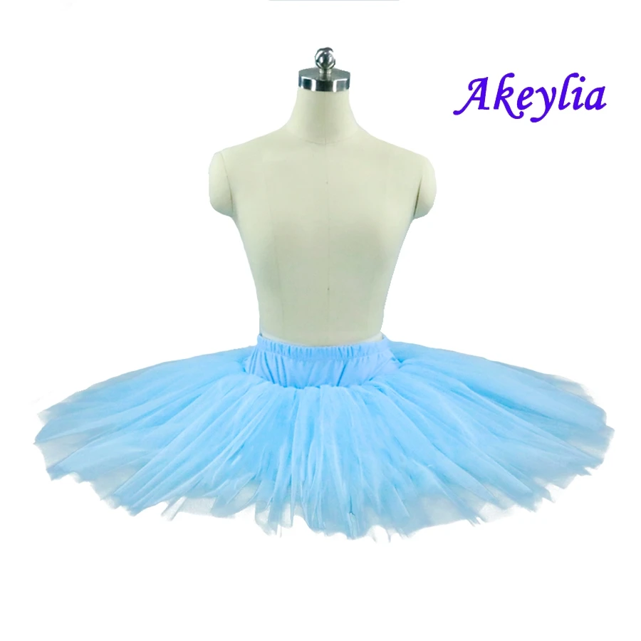 Комплект синего цвета Половина балетная юбка-пачка для девочек, профессиональные половина блин блюдо балетная юбка-пачка для женщин балет, для тренировок, блин одежда для малышей