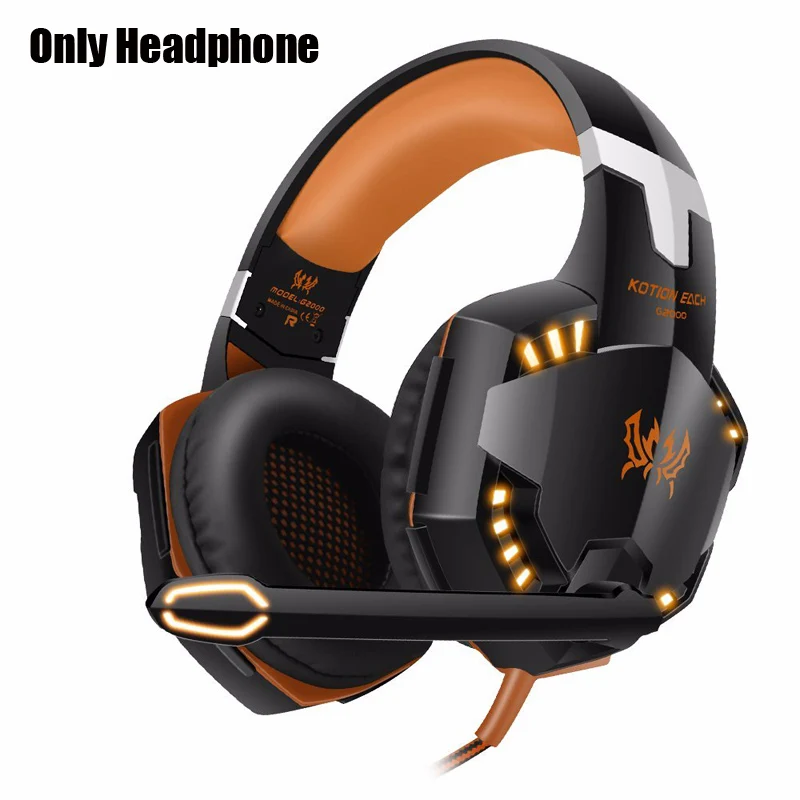 Only Headphone Большие проводные игровые наушники для компьютера пк с микрофоном шумоподавлением игровая гарнитура для компьютера компьютерные наушники игровые - Цвет: Only Headphone