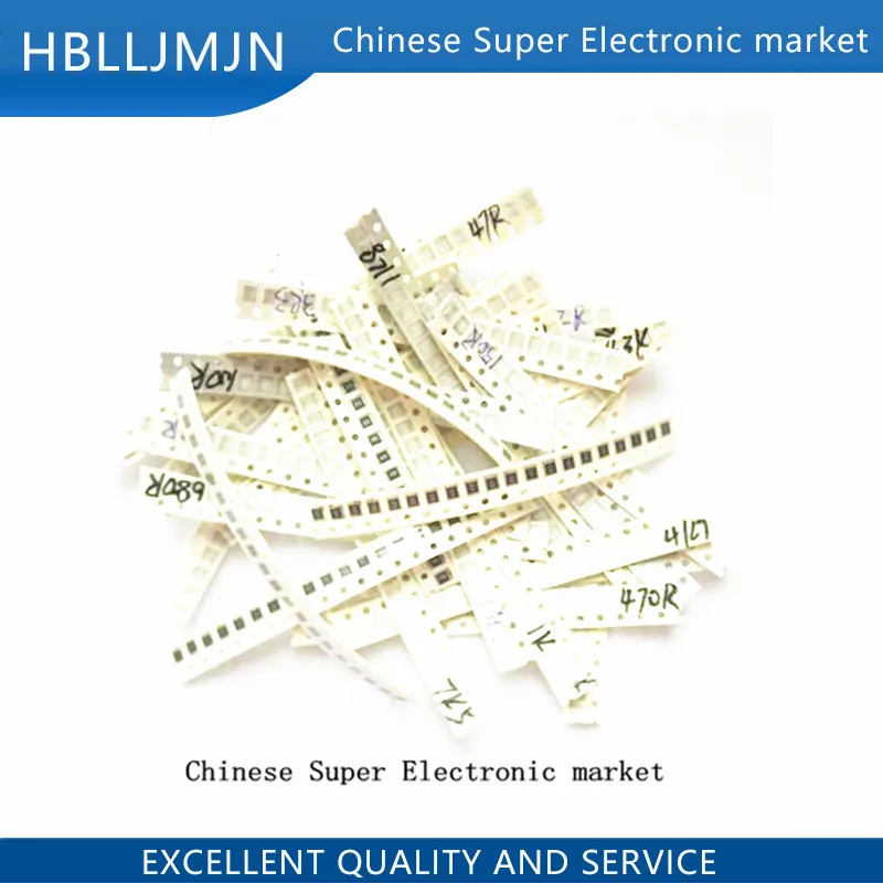 1210 SMD Resistor Kit Assorted 1ohm-1M ohm 5% 33valuesX 20pcs=660pcs DIY | Электронные компоненты и