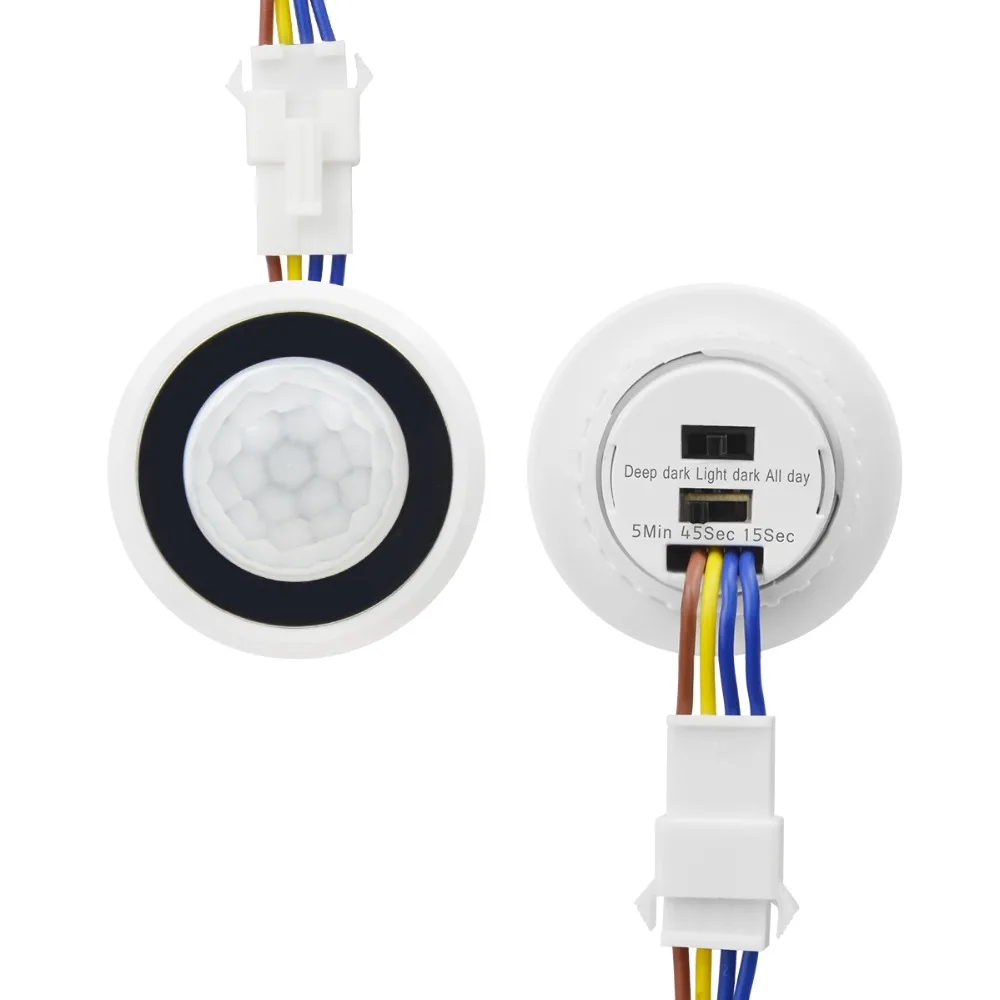 

220V 110V PIR Infrared Motion Sensor Switch Auto ON / OFF LED Light Switch Induction time /delay adjustable Mode Detector Switch