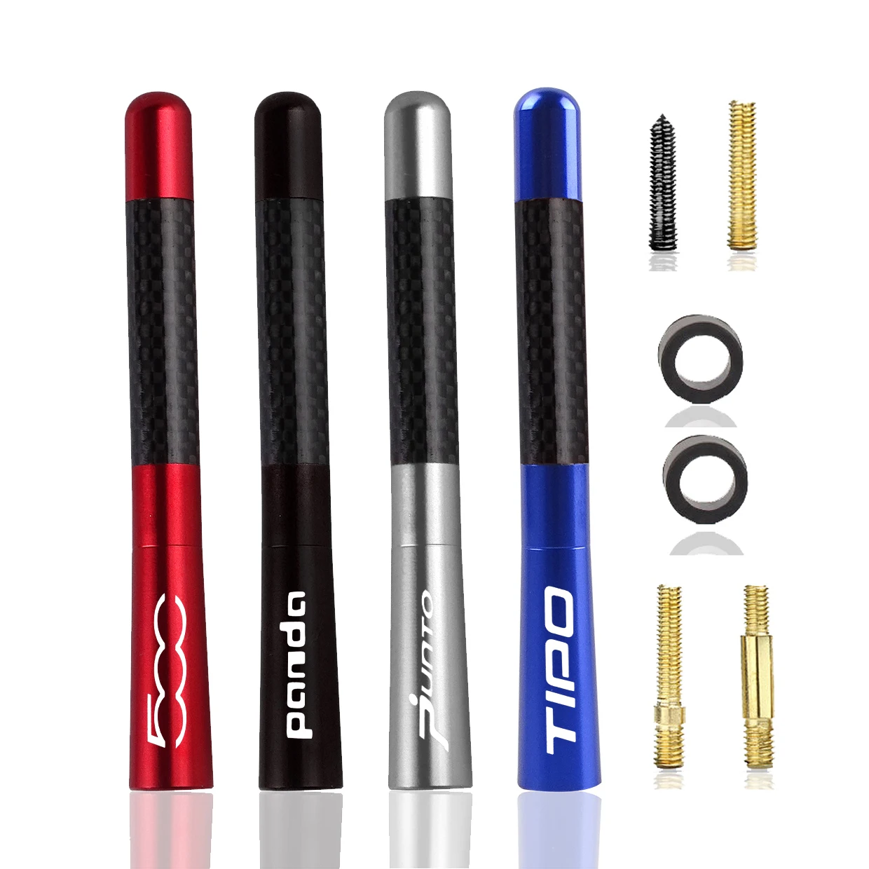 Новая 4 7 дюйма черная короткая автомобильная антенна из углеродного волокна для