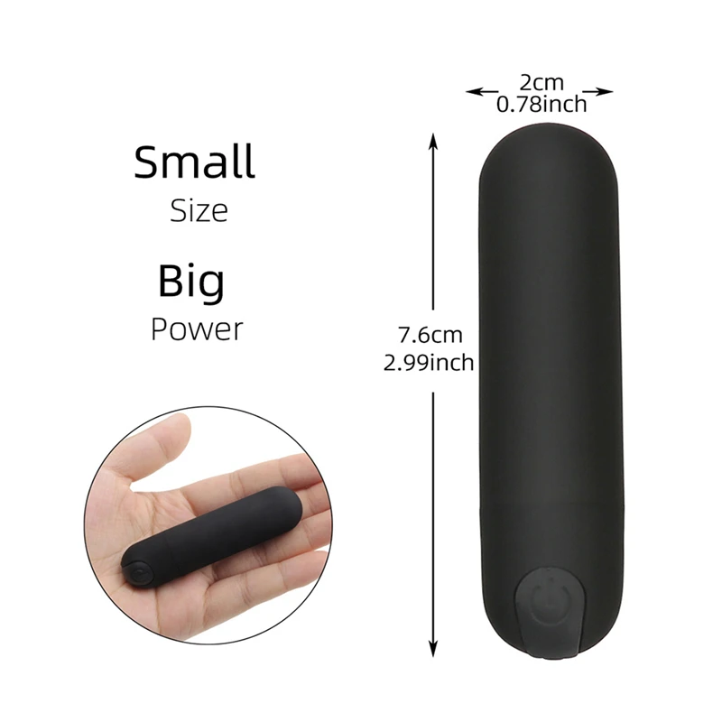 Mini Powerful Bullet Dildo Vibrator Clitoris Stimulator Vaginal Penis Anal Sex Toys For Woman Masturbators Erotic Machine | Красота и