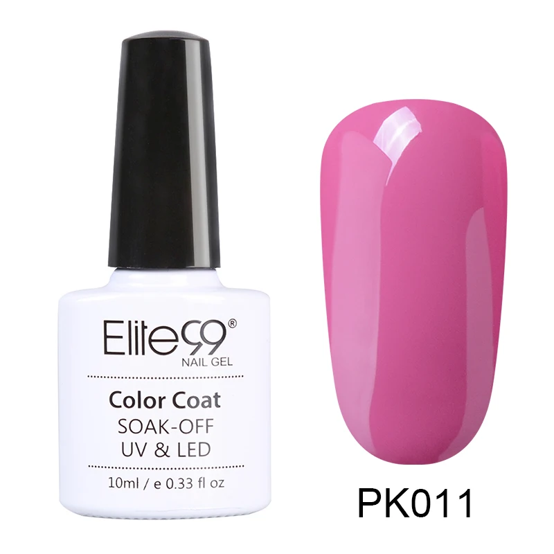 PK011 Elite99 10 мл розовый цвет УФ Гель-лак Полупостоянный праймер верхнее покрытие гель лак для ногтей, маникюр гель лак для ногтей - Цвет: PK011