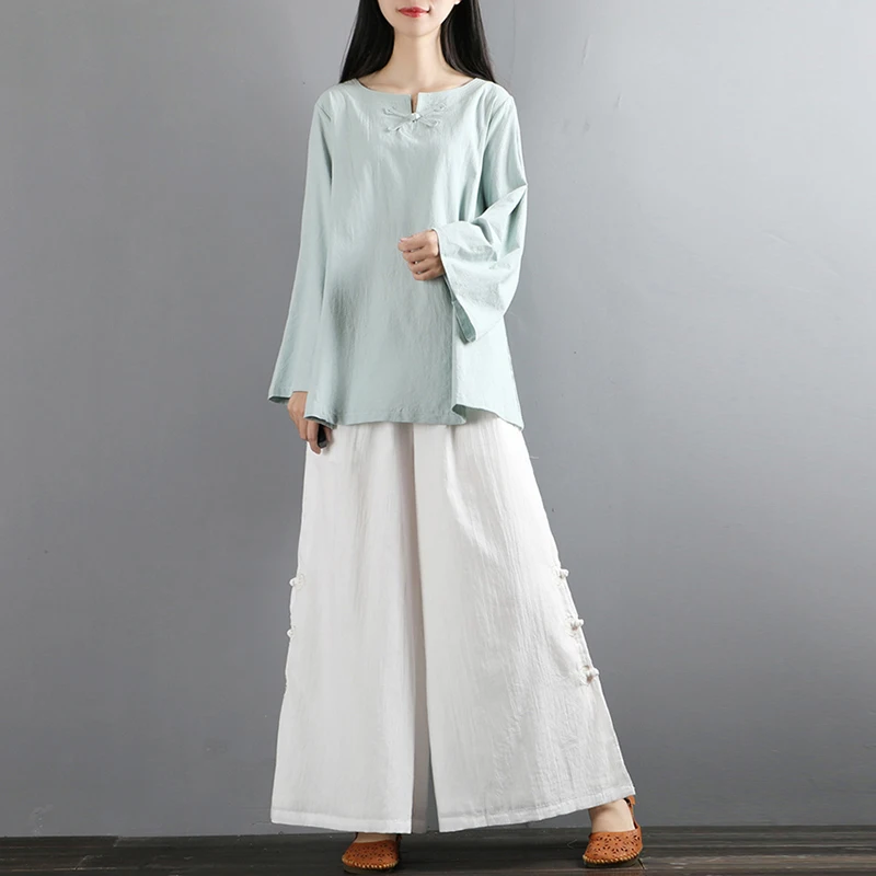 Женские хлопковые льняные топы и блузки женская рубашка с длинным рукавом v