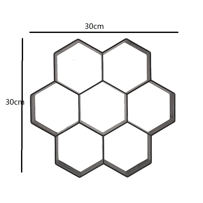 hexagon Квадратные бетонные формы для сада, домашний декор, бетон, цемент, камень, дизайн, сделай сам, кирпичные формы, тротуарная дорожка, бетонные формы - Цвет: hexagon