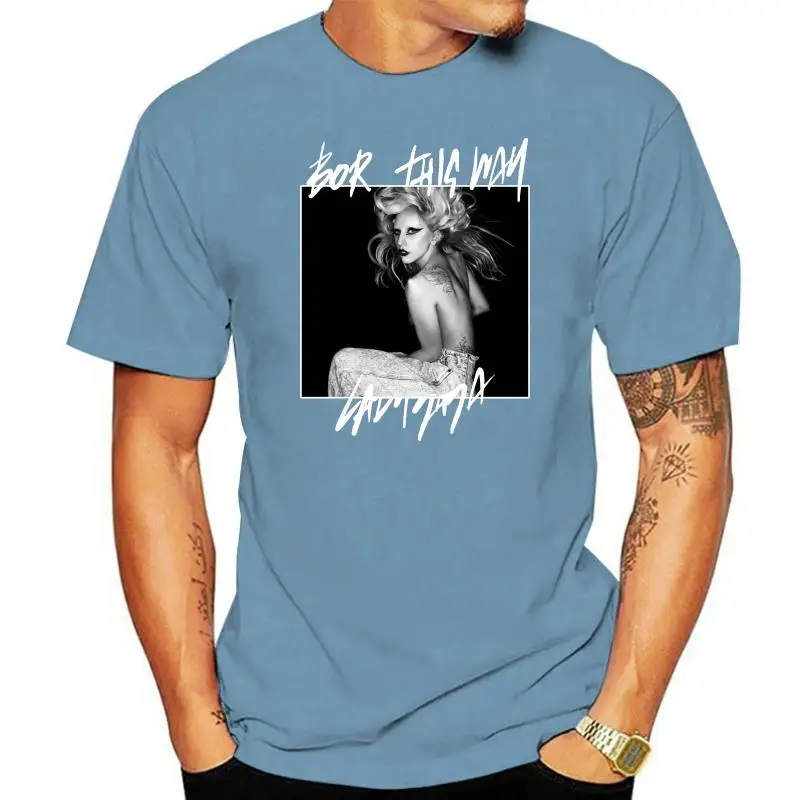 

Pop Singer Lady Gaga T-shirt For Men Plus Size Cotton Team Tee Shirt 4XL 5XL 6XL Camiseta