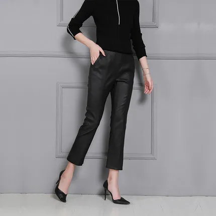 

Top High 2020 Women Waist Slim Sheepskin Print Pants KP22 high quality