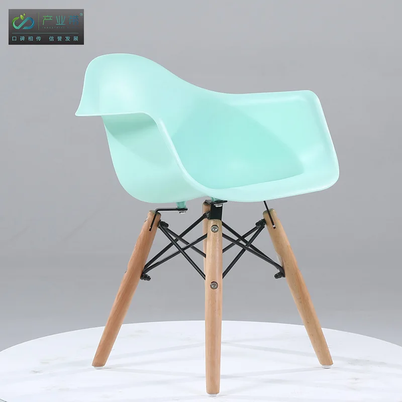 Nordic children furniture kids stool plastic wood chair children toddler designer fashion Kids chair home furniture dropshipping - Цвет: Cyan-blue