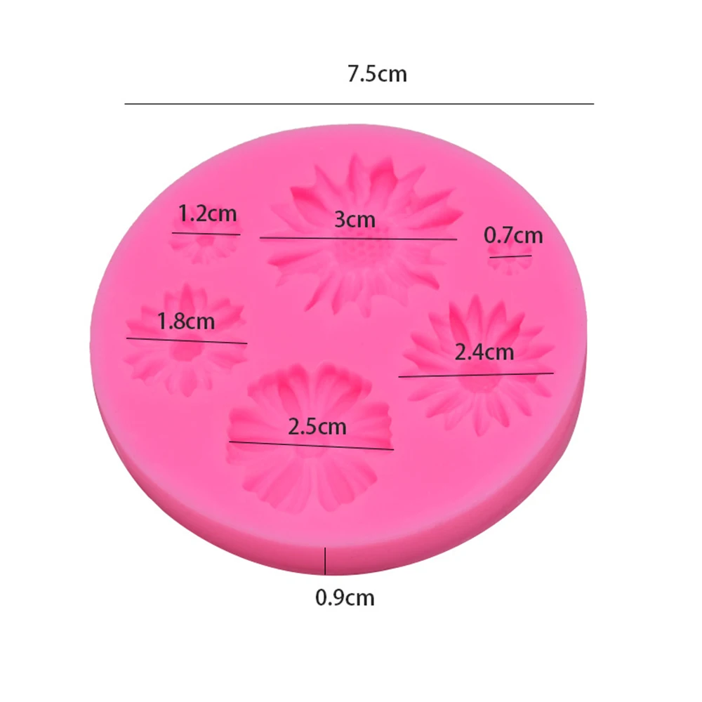 Милые 3d силиконовые формы в виде цветка помадка ремесло торт Конфеты Шоколад