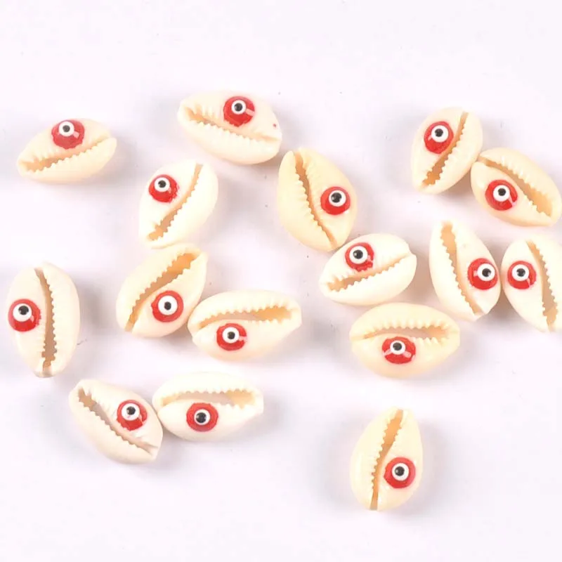 10 шт. бежевые ракушки с глазами ручной работы естественные для изготовления