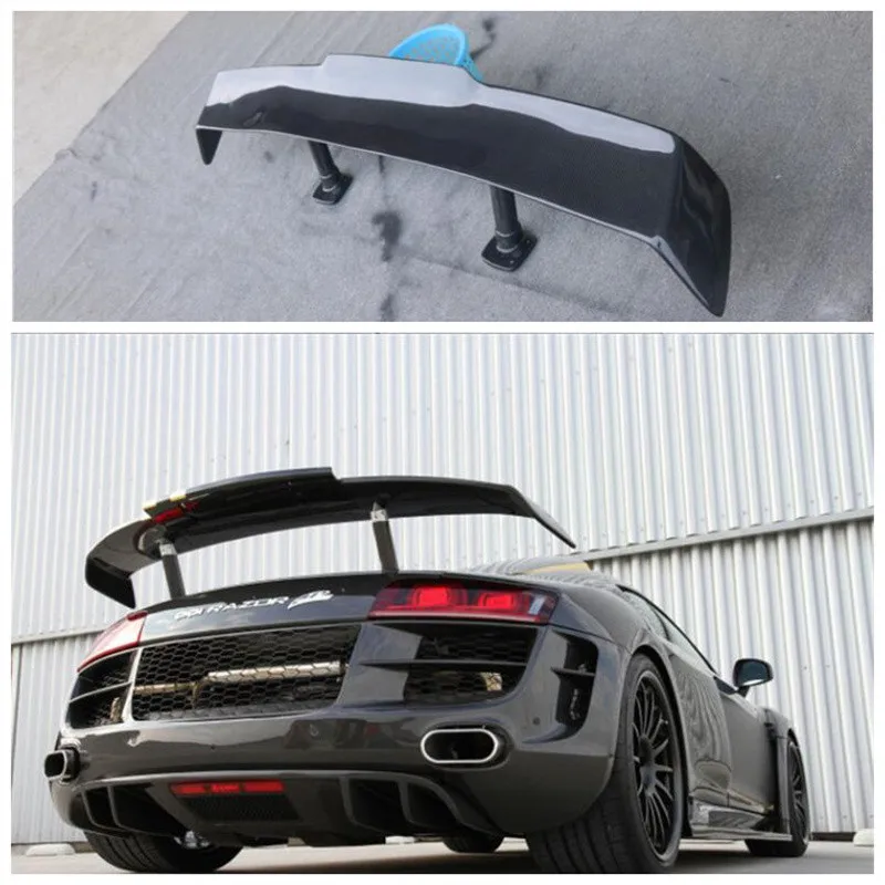

Real High quality Carbon Fiber Rear Trunk Lip Spoiler Wing Fits For Audi R8 GT V8 V10 2008 2009 2010 2011 2012 2013 2014 2015
