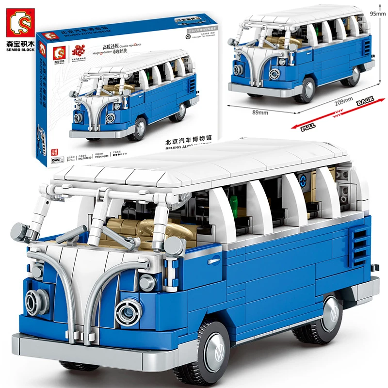 

SEMBO City Bus Camper Car Building Blocks Moc Beijing Auto Museum Bus Vehicle Model Bricks For Kids Educational Toys Boys Gifts