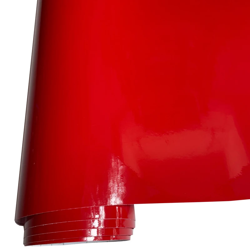 

Красная Глянцевая Автомобильная виниловая пленка в рулоне с воздушным спуском клейкая наклейка переводная упаковка