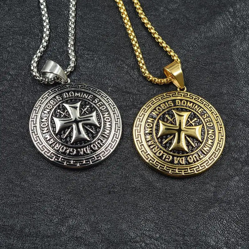 2019 новая модель Рыцари Тамплиер Железный крест кулон ожерелья для мужчин