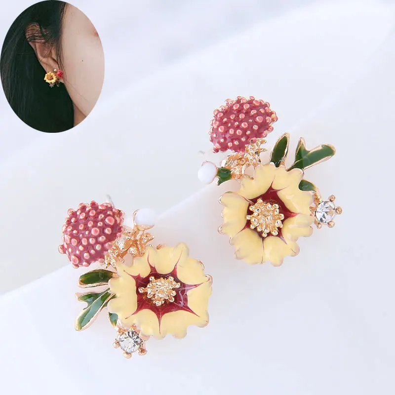 Модные Ювелирные изделия Новое поступление эмалевые красочные масляные серьги с