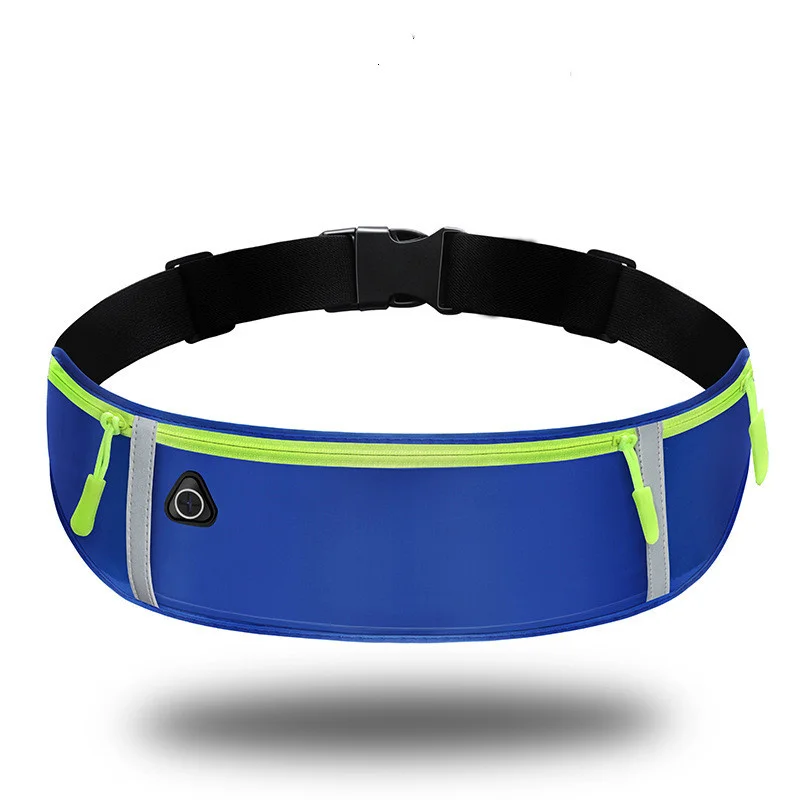 

360reflective strip outdoor waterproof waist bag travel universal mobile phone bag sports riding morning running and night runn