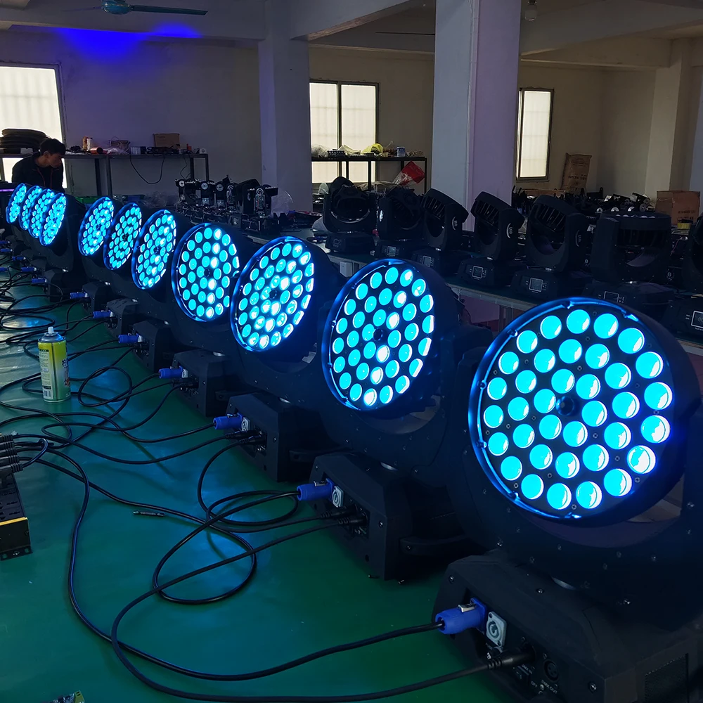 Комплект из 2 предметов 4 шт./лот мыть светодиодный зум 36x12 Вт rgbw 4in1 или 36x18 rgbwa УФ 6in1