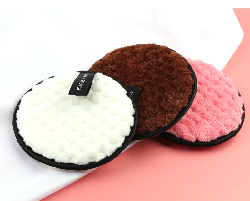 

1 PCS Soft Flannelette Sponge Double sided Makeup Remove Puff 3 Colors Women Lady Beauty Makeup Wash Facial Cosmetic Tool TSLM1