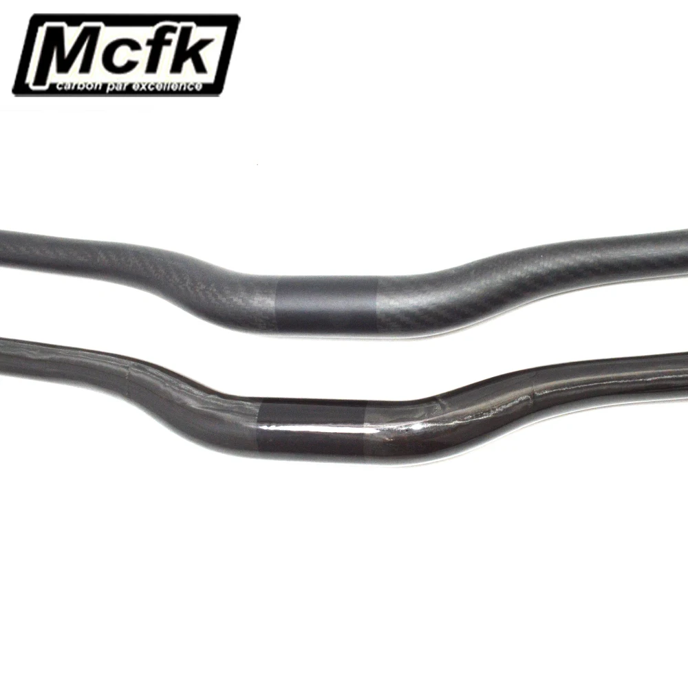 MCFK полностью углеродный MTB руль для велосипеда 3K из волокна, руль для горного велосипеда 31,8 мм, плоский руль 25,4 мм, матовый