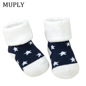 Хлопковые носки для малышей плотные теплые носки для новорожденных мальчиков и девочек на весну и зиму носки-тапочки для малышей Calcetines