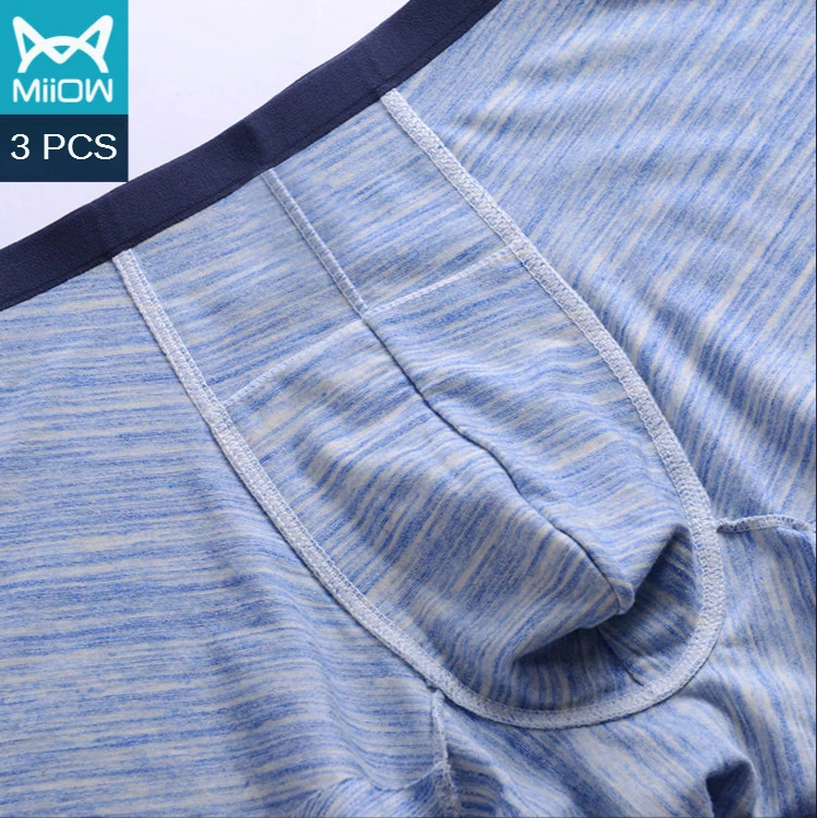 

Brand MiiOW Men's Underwear Youth Trousers Ice Silk Seamless One Piece Breathable Boxer Shorts Modal Boxer Shorts