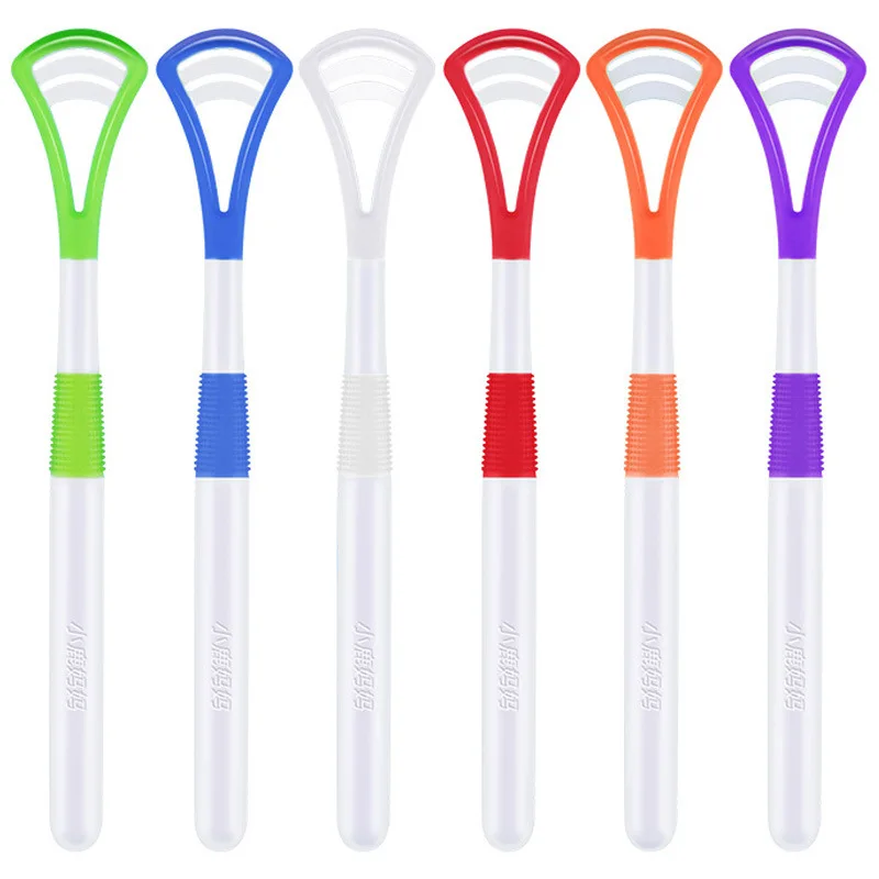 Limpiador de lengua de silicona de estilo Simple para ni&ntilde;os y adultos, cepillo de dientes suave para limpieza Oral, raspador de lengua, cuidado bucal, 1 unidad-0