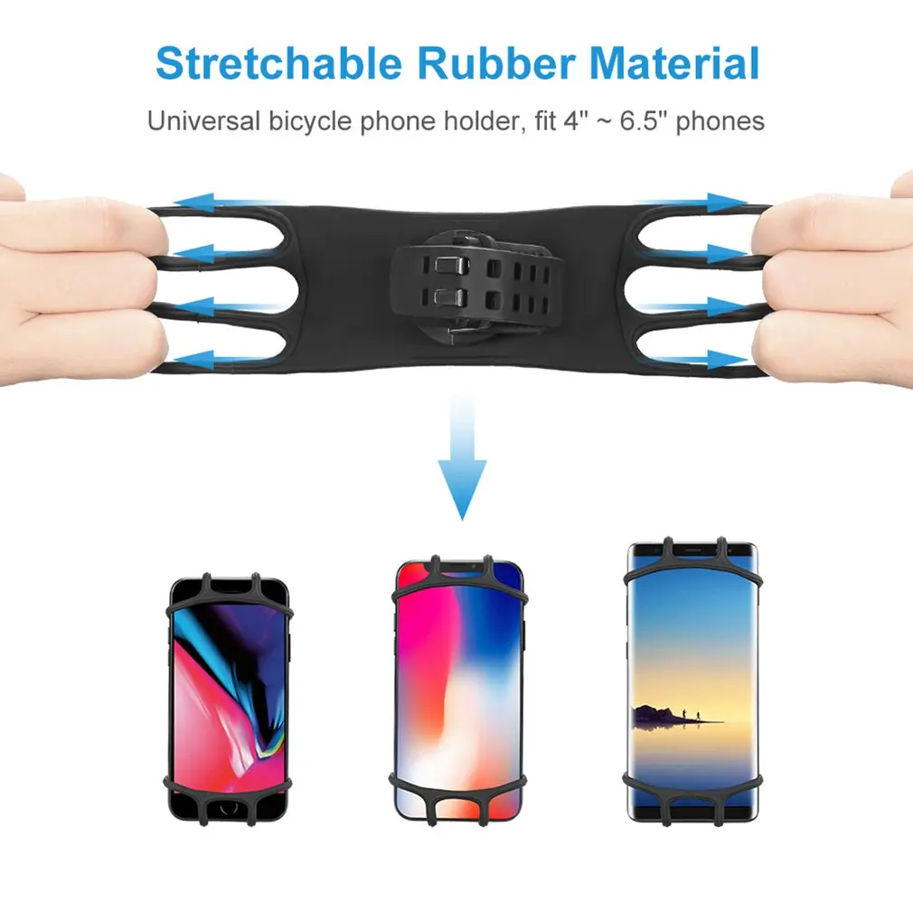 

Durable Rotating Silicone Bike Motorcycle Mobile Phone Holder Stretchable Rubber Motorcycle Rotating Holder