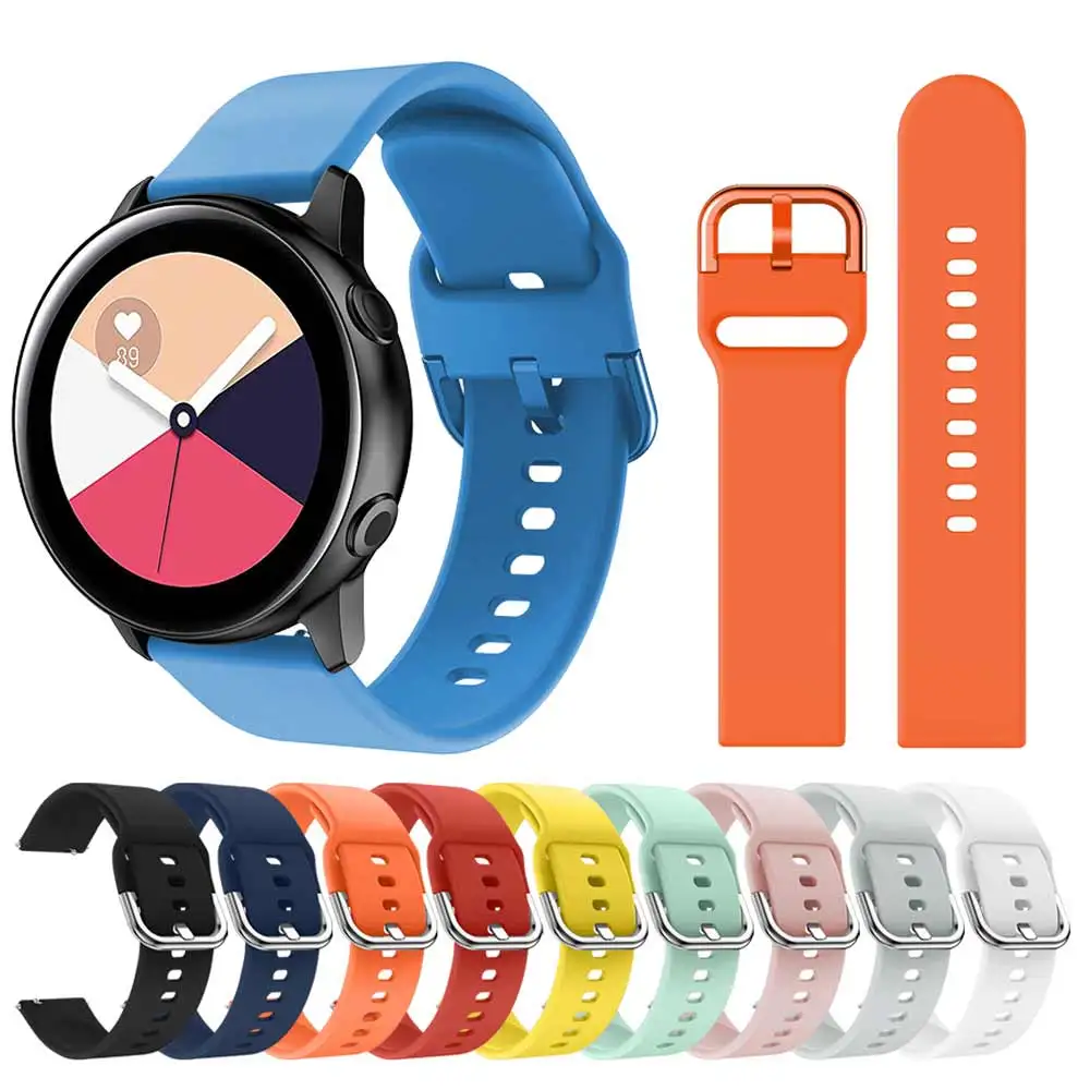 Ремешок силиконовый для смарт часов Samsung Galaxy Watch Active водонепроницаемый