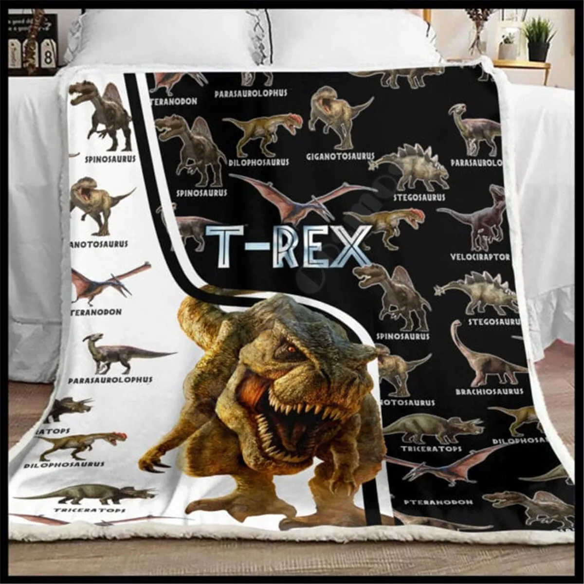 Любовь одеяло с динозавром 3D принтом по всему размеру для взрослых детей теплые
