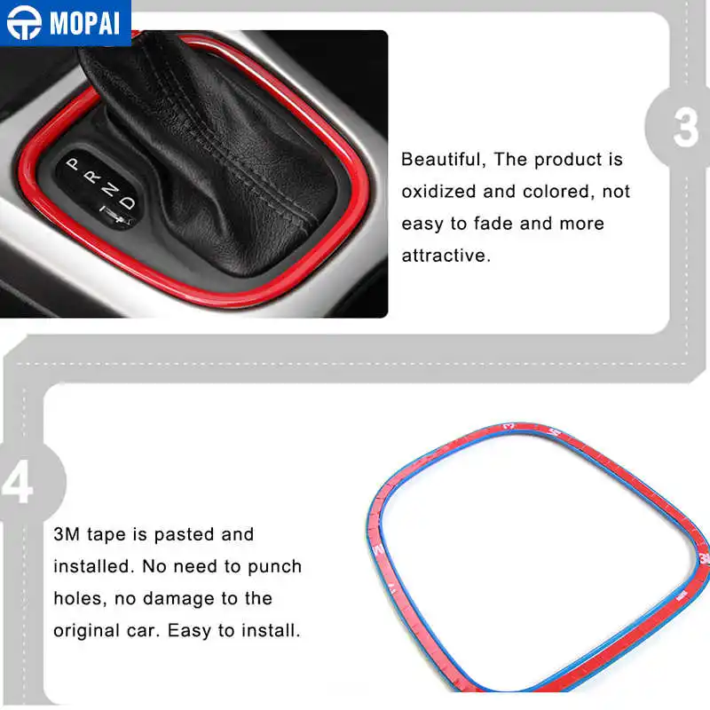 MOPAI автомобильные интерьерные наклейки для Jeep Compass 2017 + ABS ручка переключения
