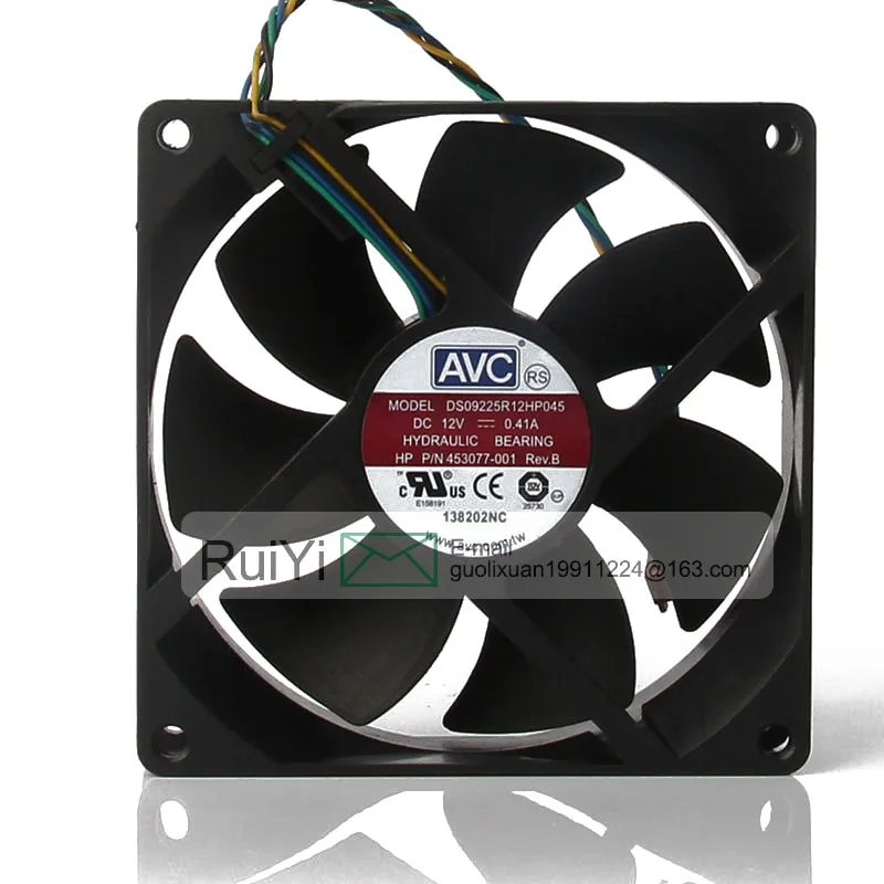 

Оригинальный DS09225R12HP045 92x92x25 мм 9 см 9025 дюймов 12 в а 4-проводной ШИМ контрольный вентилятор для геймерского шкафа с термопастой, охлаждающий ве...